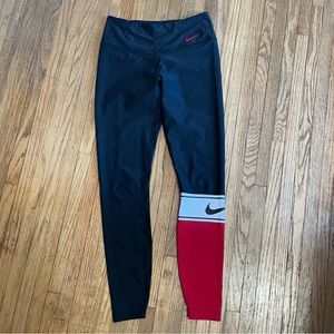 NIKE | Women’s Athletic Leggings Red White and Black Size Small